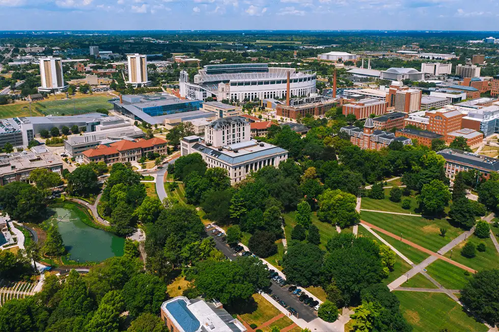 Colombus Ohio Aerial view of Columbus Ohio cityscape